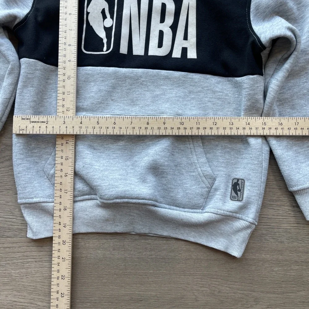 NBA Gray and Black Pullover Hoodie Youth  Size 10-12 Young